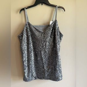 Silver Sequin Grey Cami